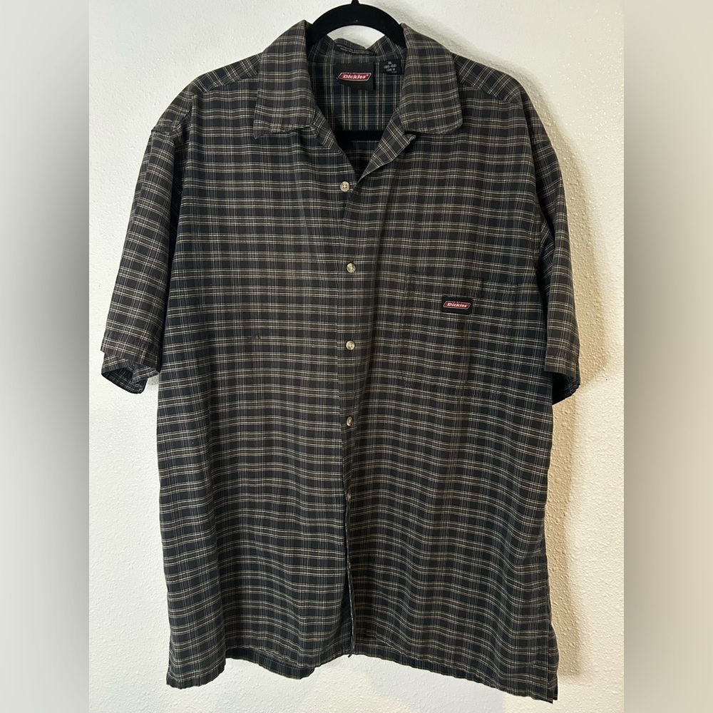 Dickies lPlaid Men's Button Down Shirt Size XL